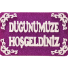 Strafor Süs Düğünümüze Hoş Geldiniz Motifli Lila