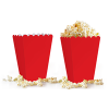Popcorn Kutusu 8li -Düz Kırmızı-