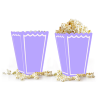Popcorn Kutusu 8li -Makaron Lila-