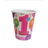 Karton Bardak BRDK003 8li -1st Birthday Pembe-