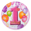 Karton Tabak TBK003 8li -1st Birthday Pembe-