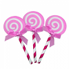 Lolipop Şekilli Pipet Süs 6lı