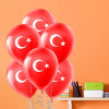 Pastel Balon Baskılı 100lü -Ay Yıldız Baskılı-