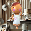Folyo Balon Gelin Şekilli 45x86cm -BLN214-