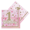 Peçete -BE- 16lı -Pırıltılı First B.Day Kız-