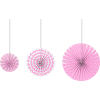 KF109 Pembe Yelpaze Süs Seti 3lü