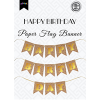 BNR62 Happy Birthday Harf Afiş -Kraft Altın-