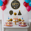 Kağıt Sarkıt Süs Happy Birthday Siyah Altın -KF127