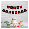 No:03 Happy Birthday Harf Afiş -Simli Gümüş-