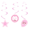 SW18 Babyshower Kız Sarkıt Süs 6lı