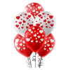 Pastel Balon Çepeçevre Baskılı100lü -Kalpler-