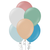 12 Pastel Balon 100lü -Kalisan Retro Mix-