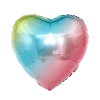 Kalp Folyo Balon 18 -Rainbow-