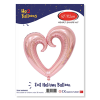 Kalp Folyo Balon 40İçi Boş -Rosegold-
