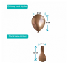 12 Eco Krom Balon 50li -Bronz-