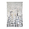 Metalize Kalp Arka Fon 100x200cm -Gümüş-