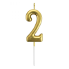 Rakam Mum 7cm -Altın 2-