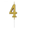 Rakam Mum 7cm -Altın 4-