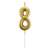 Rakam Mum 7cm -Altın 8-