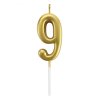 Rakam Mum 7cm -Altın 9-