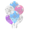 Pastel Balon Çepeçevre Baskılı100lü -Snowflakes-