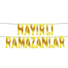 BNR90 Metalize Harf Banner -Hayırlı Ramazanlar-