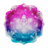 Karton Tabak 23cm 8li -Snowflakes-