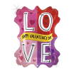 29 Grabo Folyo Balon -Valentine Love Color Block-