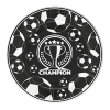 Karton Tabak 23cm 8li -Champion Siyah Beyaz-