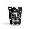 Karton Bardak 8oz 8li -Champion Siyah Beyaz-