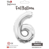 Rakam Folyo Balon 34 Gümüş -6-