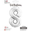 Rakam Folyo Balon 34 Gümüş -8-