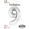 Rakam Folyo Balon 34 Gümüş -9-