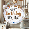 18 Grabo Folyo Balon -Happy Birthday Dick Head-