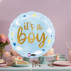 18 Grabo Folyo Balon -Its A Boy Stars & Clouds-