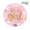 18 Grabo Folyo Balon -Its A Girl Stars & Clouds-