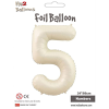 Rakam Folyo Balon 34 Krem -5