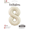 Rakam Folyo Balon 34 Krem -8
