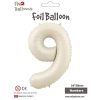 Rakam Folyo Balon 34 Krem -9