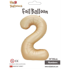 Rakam Folyo Balon 34 Karamel -2