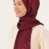 Daka Desen Parlak Jakar Şal - Bordo