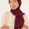 Daka Desen Parlak Jakar Şal - Bordo
