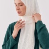 Daka Desen Parlak Jakar Şal - Ekru