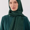 Daka Desen Parlak Jakar Şal - Zümrüt