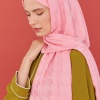 Kazayağı Desen İpeksi Jakar Şal - Pembe