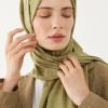 Kazayağı Desen İpeksi Jakar Şal - Soft Yeşil