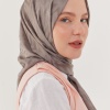 Zikzak Desen Parlak Jakar Şal - Gri