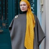 Zikzak Desen Parlak Jakar Şal-Hardal