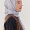Çizgi Desen Pamuk Jakar Şal - Buz Mavi