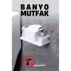 Turk Kuğu Tasarımlı Banyo Mutfak Rafı Kendinden Yapışkanlı